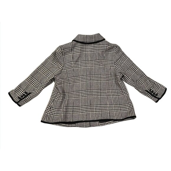 EUC Talbots Woman 18W Houndstooth Jacket Coat 4 Button Wool Blend Lined - Picture 2 of 6